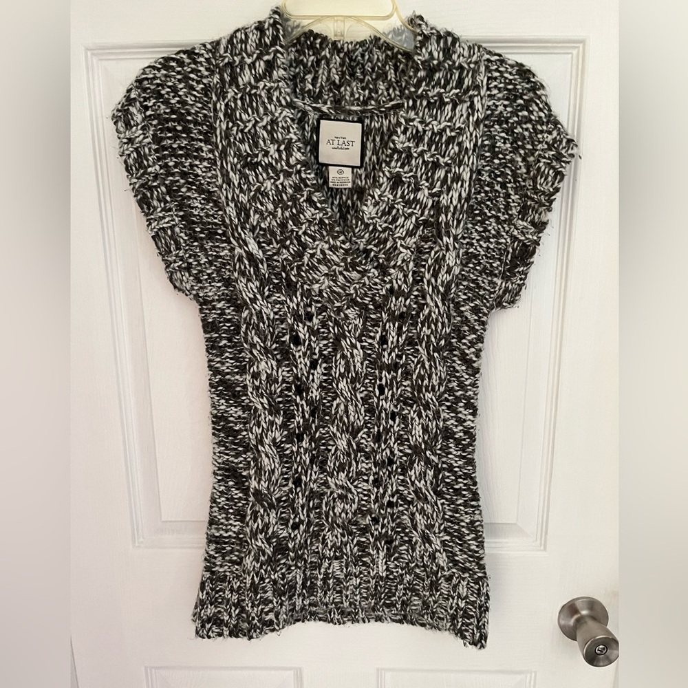 At Last Boucle Knit Sweater Vest